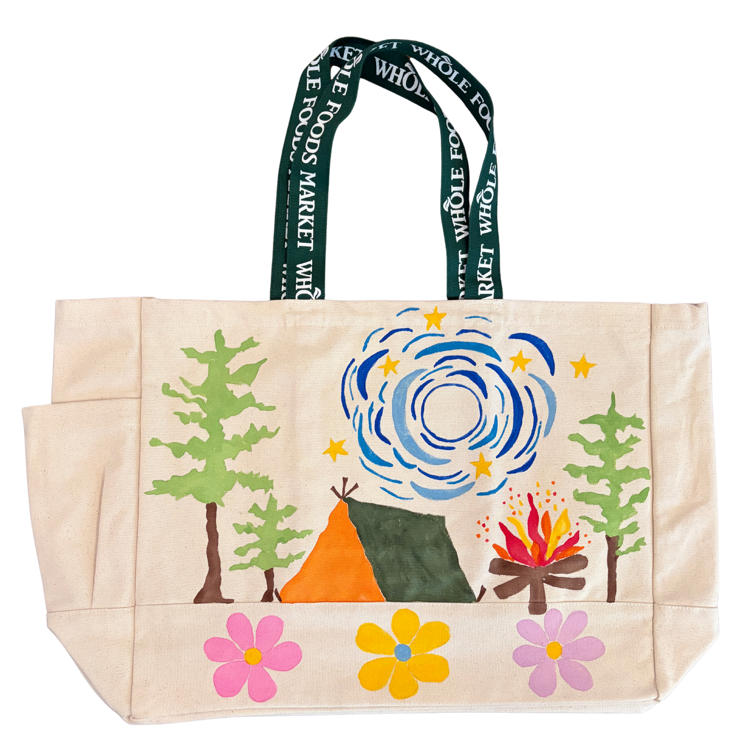 Campfire Under the Stars Heavy Canvas Tote