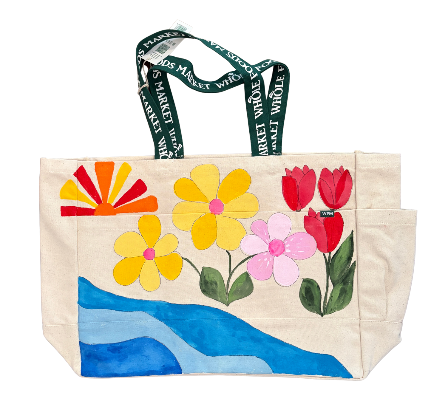 Fun Sunrise River Canvas Tote