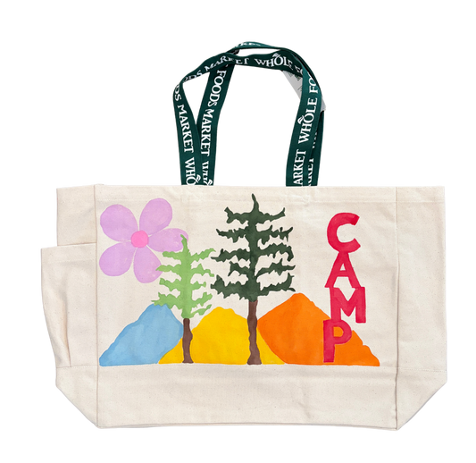 Camp Color Painted Canvas Tote