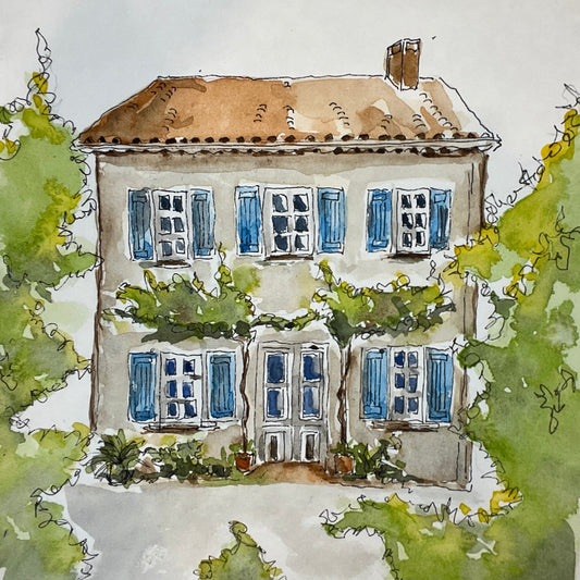 The French Blue Shutter House