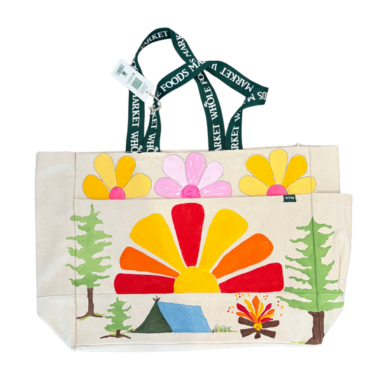 A Golden Hour Camp Canvas Tote